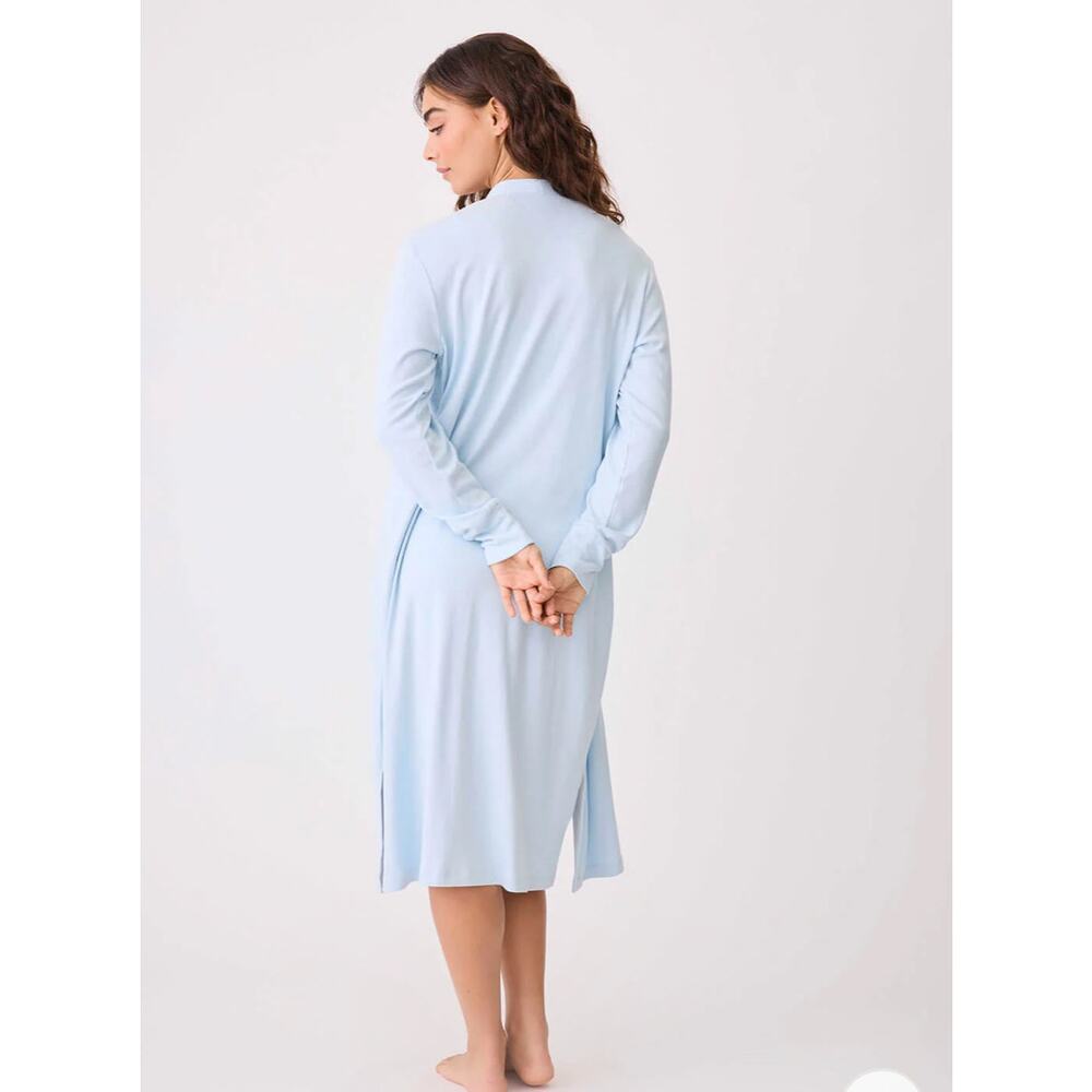 P.J. Salvage Pointelle Hearts Cardigan size XL Baby Blue  New Button Down - Picture 2 of 12